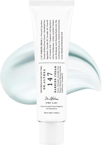 Dr.Althea 147 Barrier Cream | Daily Skin Barrier Repair Care | Deep Hydrating with Hyaluronic Acid & Ceramides | Korean Vegan Skin Care for All Skin Types | 1.7 Fl Oz