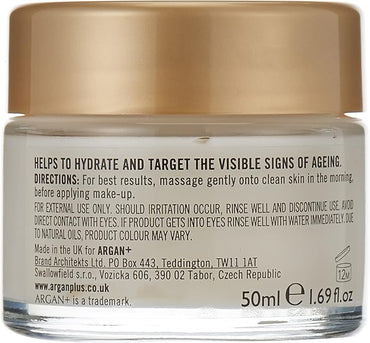 ARGAN Supercharged Day Cream, Nourishing Moroccan Argan Oil Vegan Skin Cream, 50ml