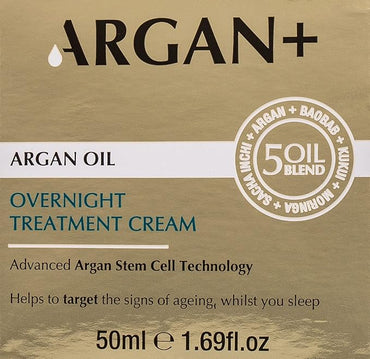 ARGAN Rejuvenating Night Cream, Intensive Moroccan Argan Oil Vegan Night Skin Cream, 50ml